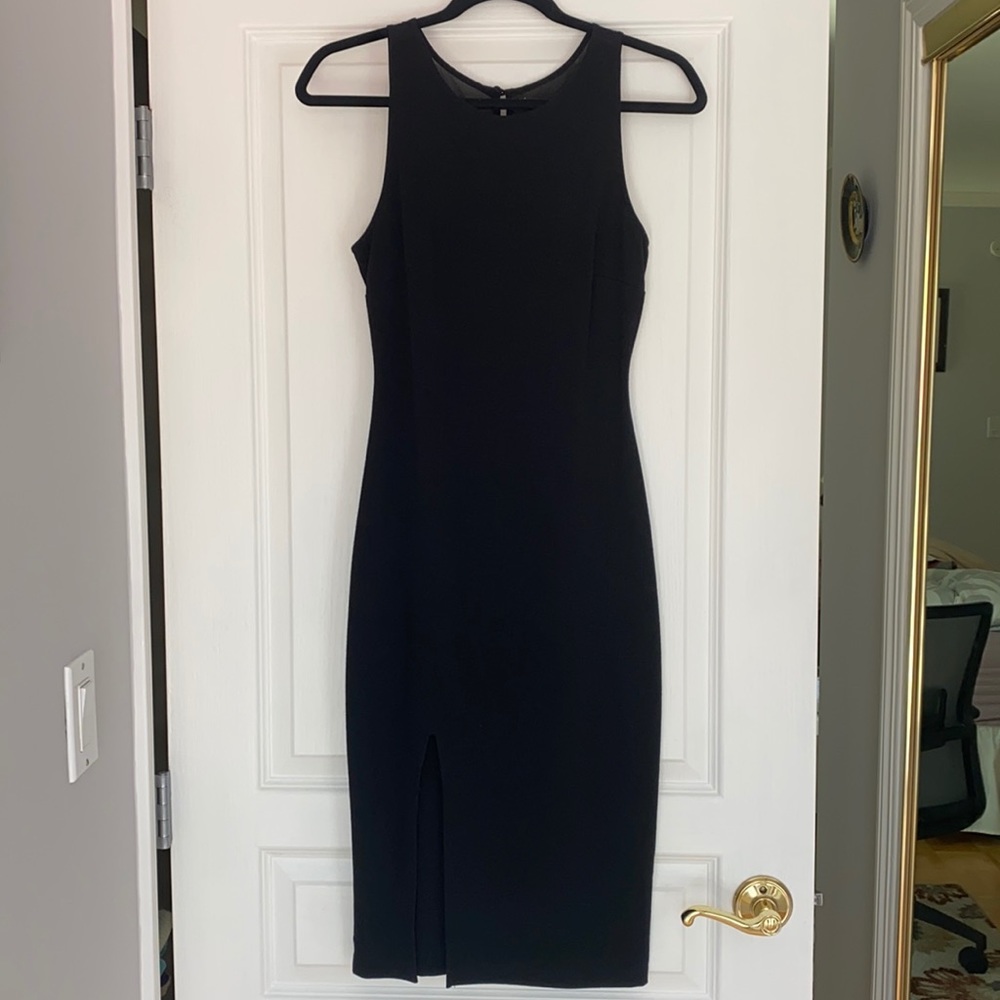 F21 Black Dress with Thigh Slit